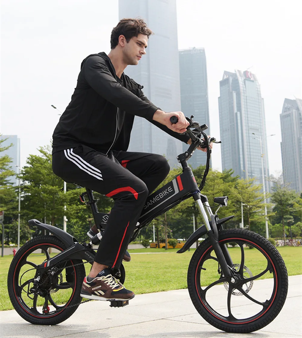 Электрический велосипед 48 в два колеса с одним приводом 350 Вт умный мощный скутер