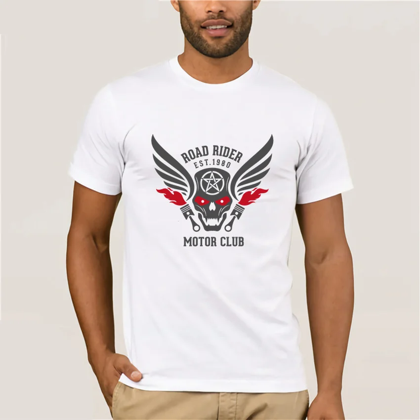 

Ретро или винтажная Дизайнерская футболка с логотипом мотоцикла, популярная крутая рубашка, Классические повседневные мужские футболки, х...
