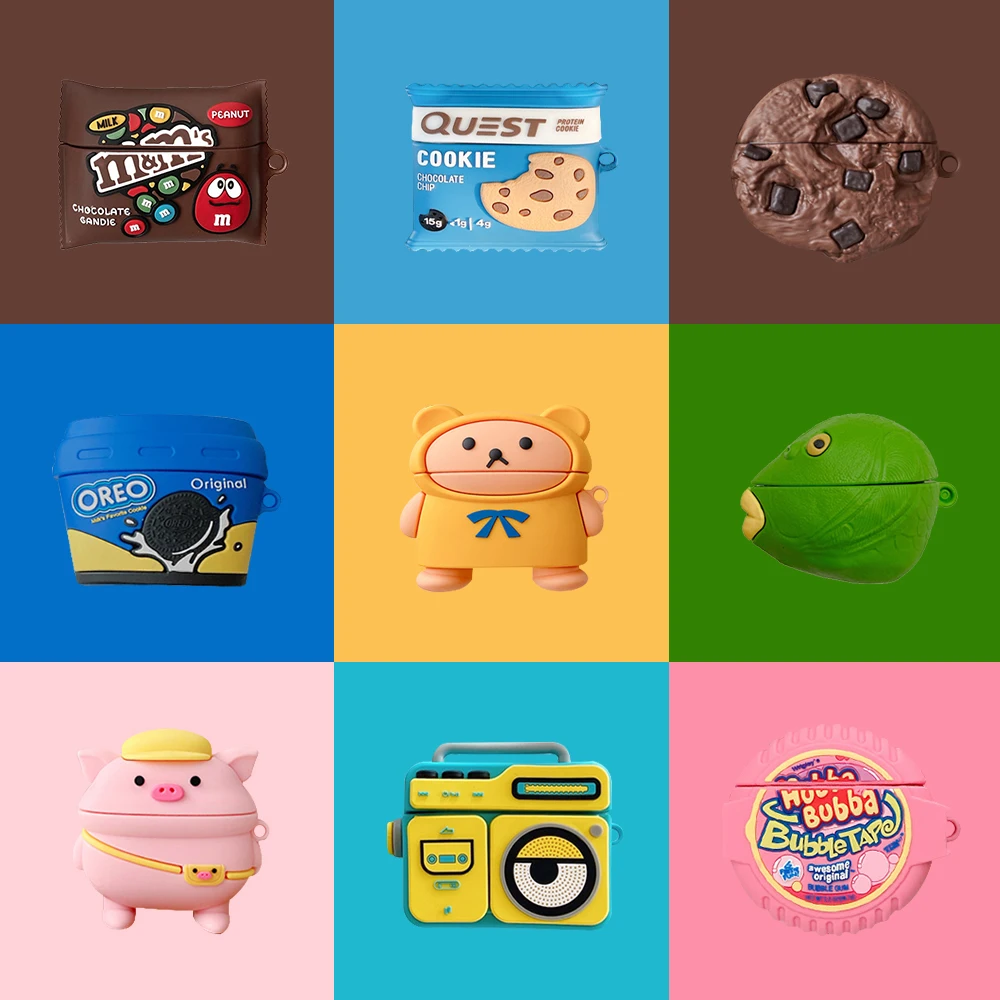 

Silicone Cartoon Headphone/Earpods Cover 3D Earphone Case for Airpods Pro Case for Air Pods Pro 3 Case Keychain