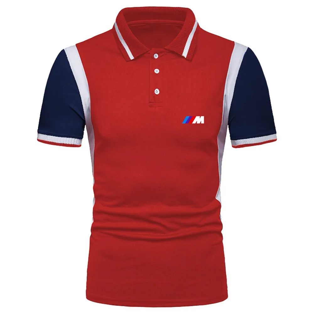 

2021 Men's Polo Men's Shirt Short Sleeve Polo Shirt Contrast Color Polo Summer New Streetwear Casual Fashion Men