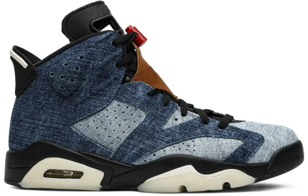 

Newer 6s black cat travis olive men retro air basketball shoes washed dmp reflexive black infrared denim us7-13
