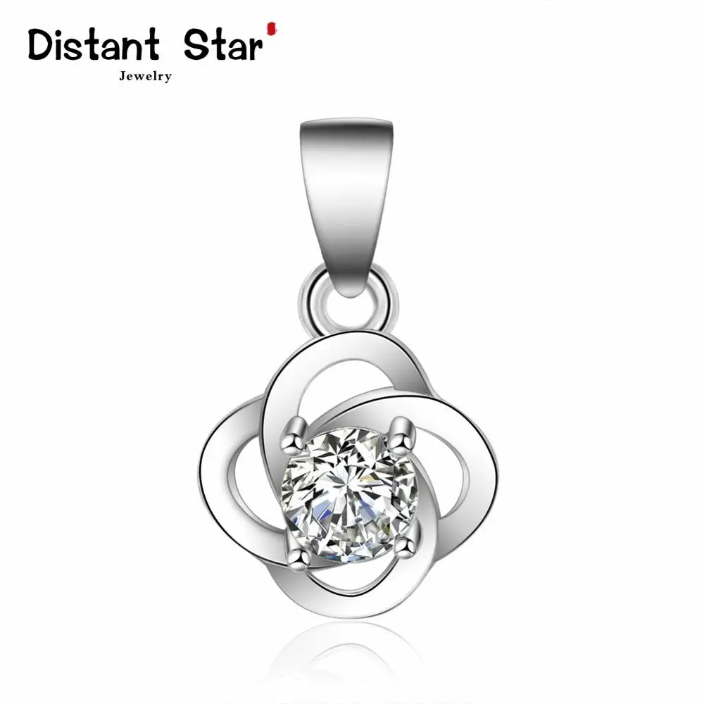 Серебро 925 пробы четырехлистный клевер подвеска ожерелье колье соединитель