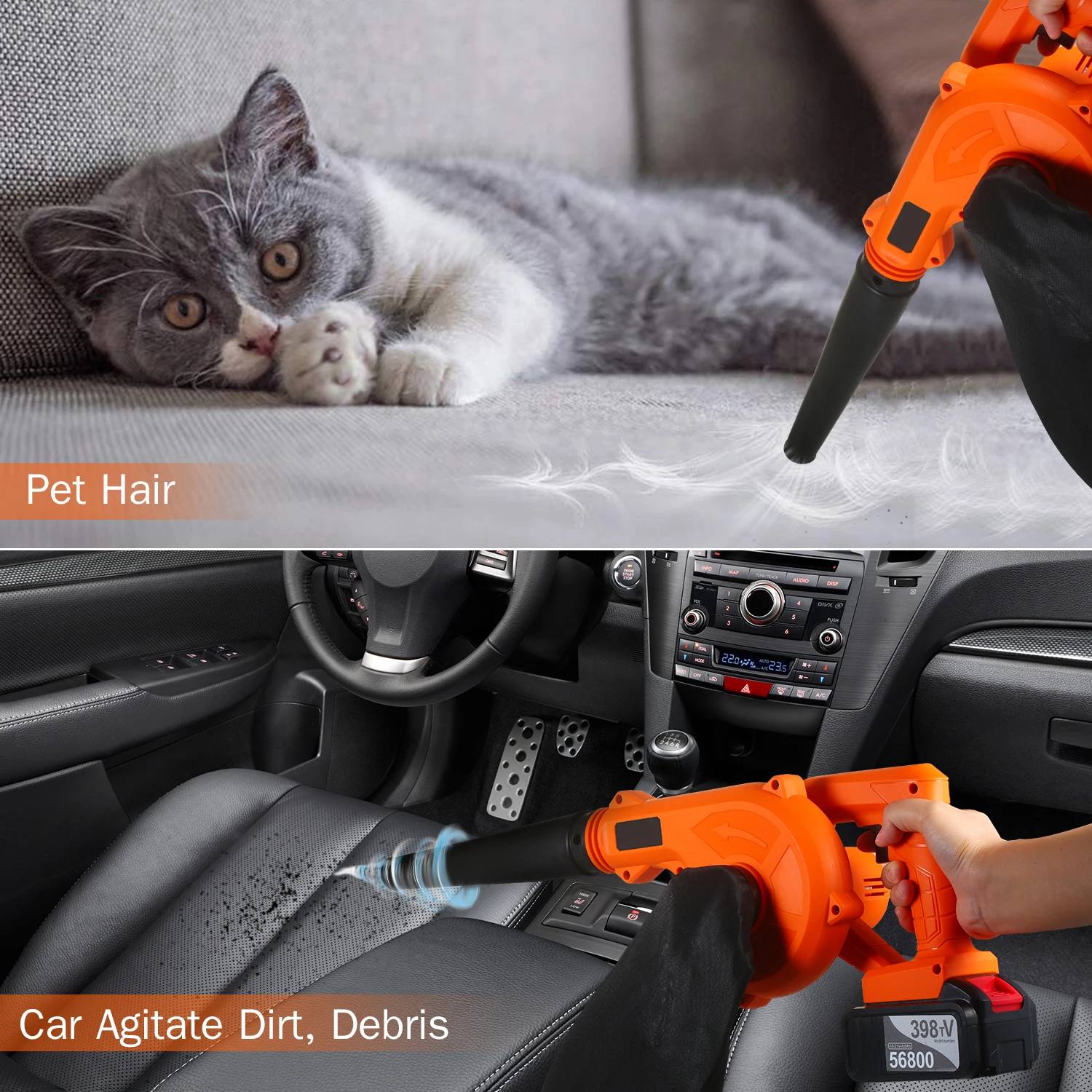 

Cordless Electric Air Blower & Suction Handheld Leaf Computer Dust Collector Cleaner Power Tool 2 in 1 Cordless Leaf Blower NEW