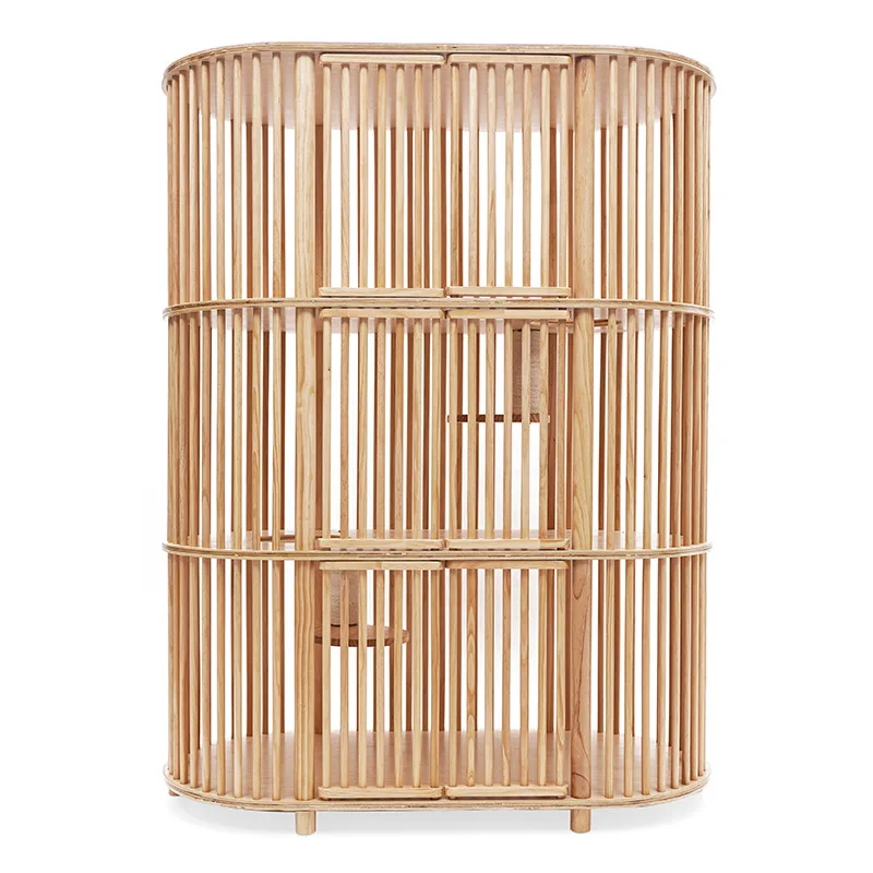 

Cat cage, cat room, cat house, indoor household three-story wooden frame, cat fence, cat villa