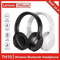 new lenovo thinkplus th10 wireless bluetooth headphone aux audio interface earphone sports waterprrof headset with mic earbuds