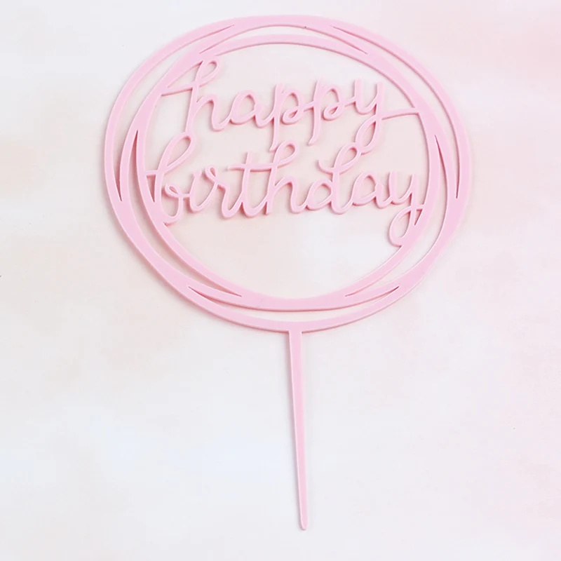 Разнообразные акриловые зернистые розовые золотые украшения для дня рождения