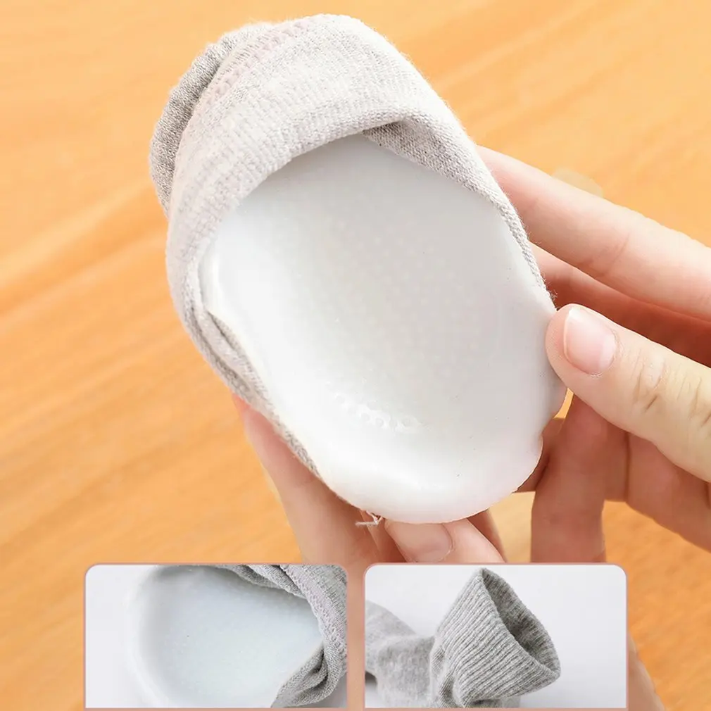 

Women Men Silicone Gel Invisible Increase Insole Sock Inner Heel Pad Foot Massage Unisex Hard-Wearing Anti-Slip Insoles 2-3.5cm
