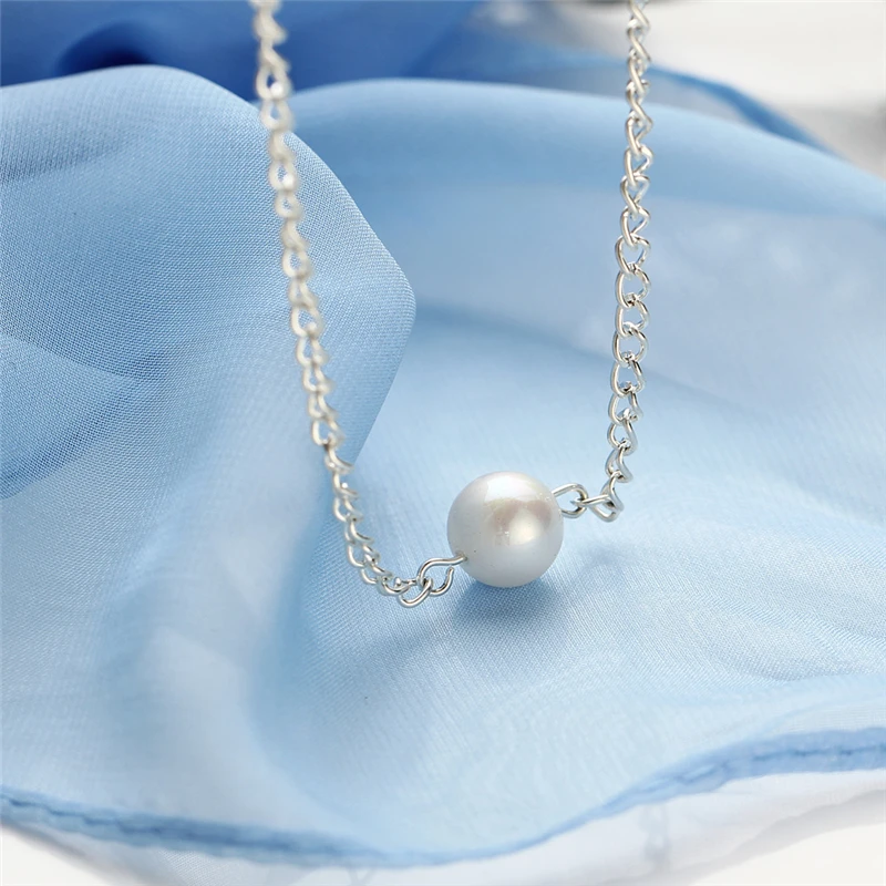 

Retro Simple Single Artificial Pearl Layer Necklace