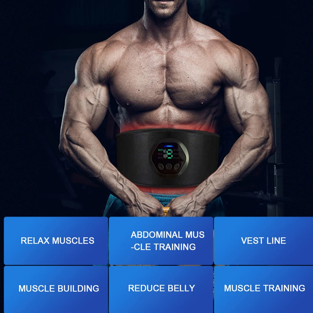 Горячая тонизирующий тренирующий пояс Перезаряжаемые Тренировка мышц EMS