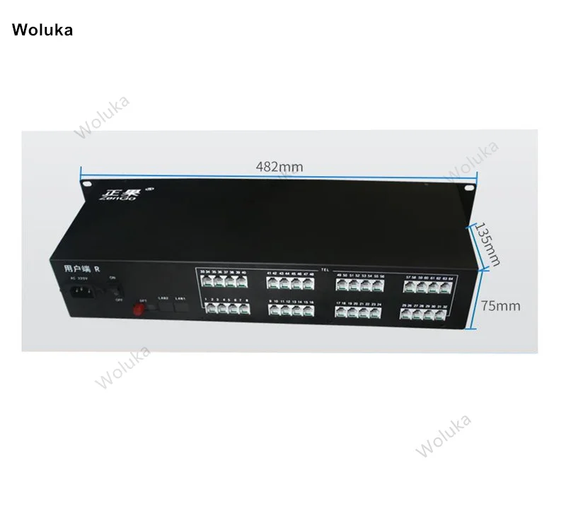 Телефонный оптический приемопередатчик 64 телефонная связь/PCM с голосом на