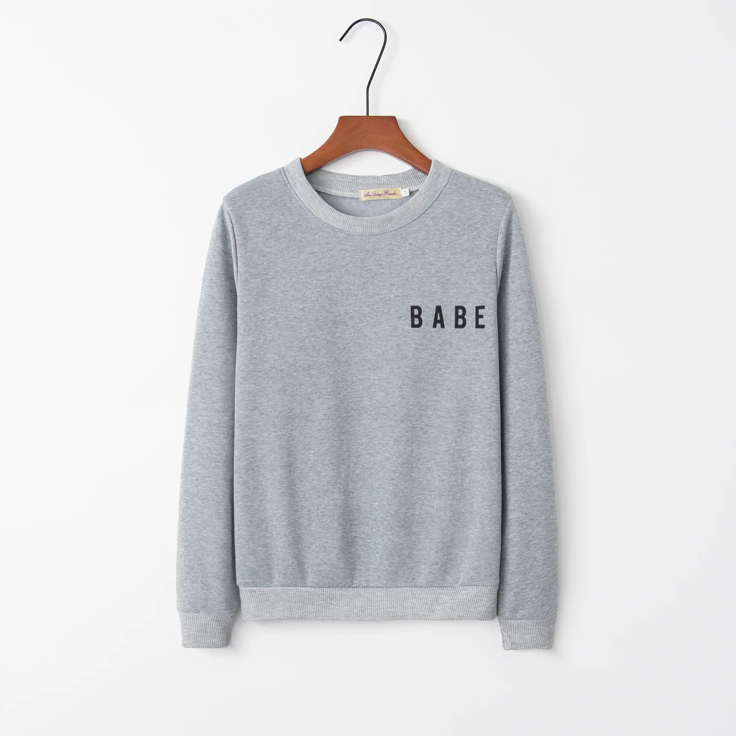 Printed Babe 2022 New Design Hot Sale Hoodies Sweatshirts Women Casual Kawaii Harajuku Sweat Girls European Tops Korean