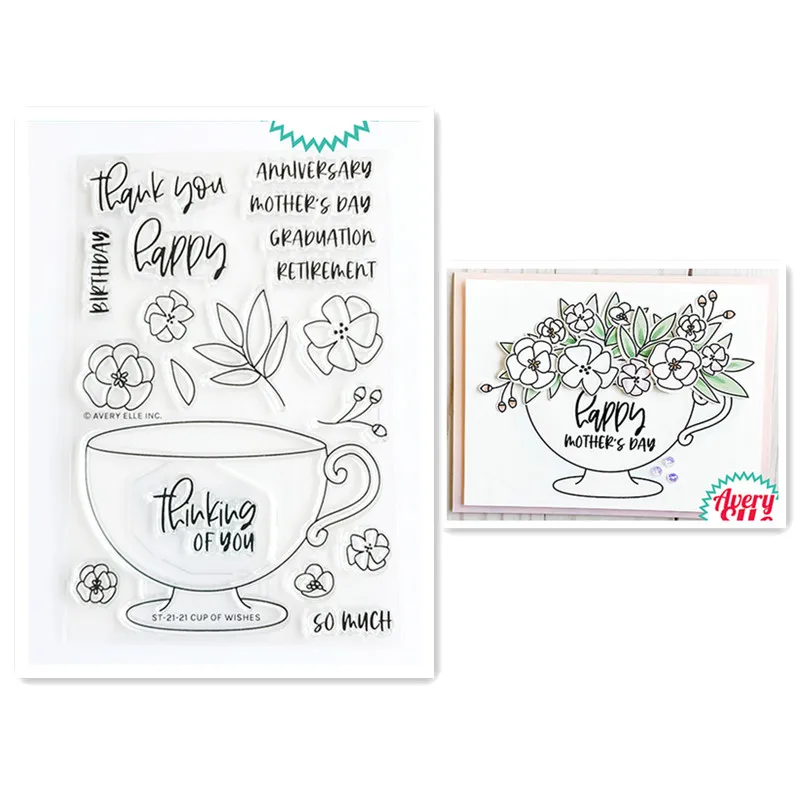 

Cup of Wishes Metal Cutting Dies and Stamps Stencils for DIY Scrapbooking/photo Album stamps Decorative Embossing DIY Paper