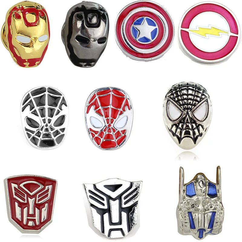 Металлический значок с логотипом Человека-паука из мультфильма Капитан Америка |