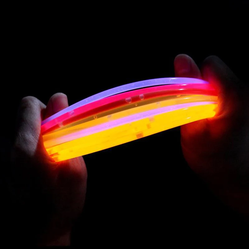 100/200 шт. неоновые светящиеся палочки вечерние светильник яркие красочные