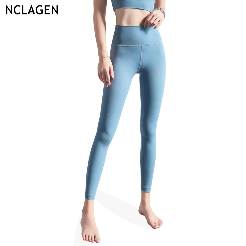 

Спортивные женские леггинсы с высокой талией, профессиональные штаны для фитнеса и йоги с карманами, спортивная одежда для спортзала и бега...