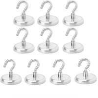 100lbs heavy duty magnetic hooks strong neodymium magnet hooks for home kitchen workplace office etc 32mm1 26inch in diam