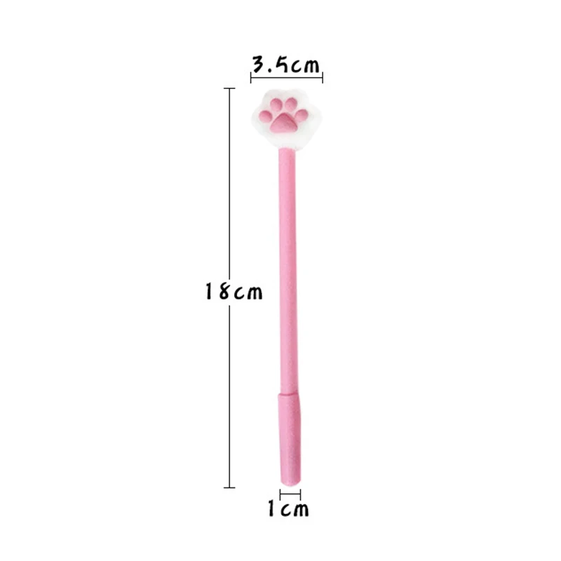 1pcs Cat Paw Pink Gel Pen Cute 0.5mm Black Ink Signature Supply Promotional Gift School Office for Student Stationery Tools | Дом и сад