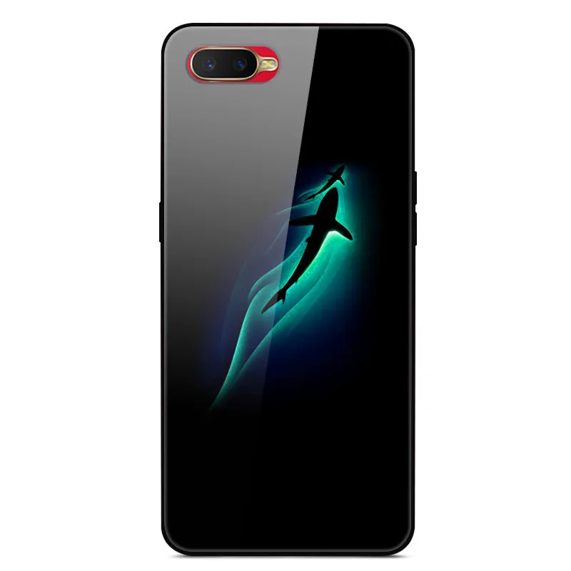 Чехол из закаленного стекла для OPPO RX17 Neo чехол силиконовый бампер жесткая стеклянная задняя крышка для OPPO RX17 Neo RX 17 Neo A1K AX7 Capas - Цвет: Изумрудно-зеленый