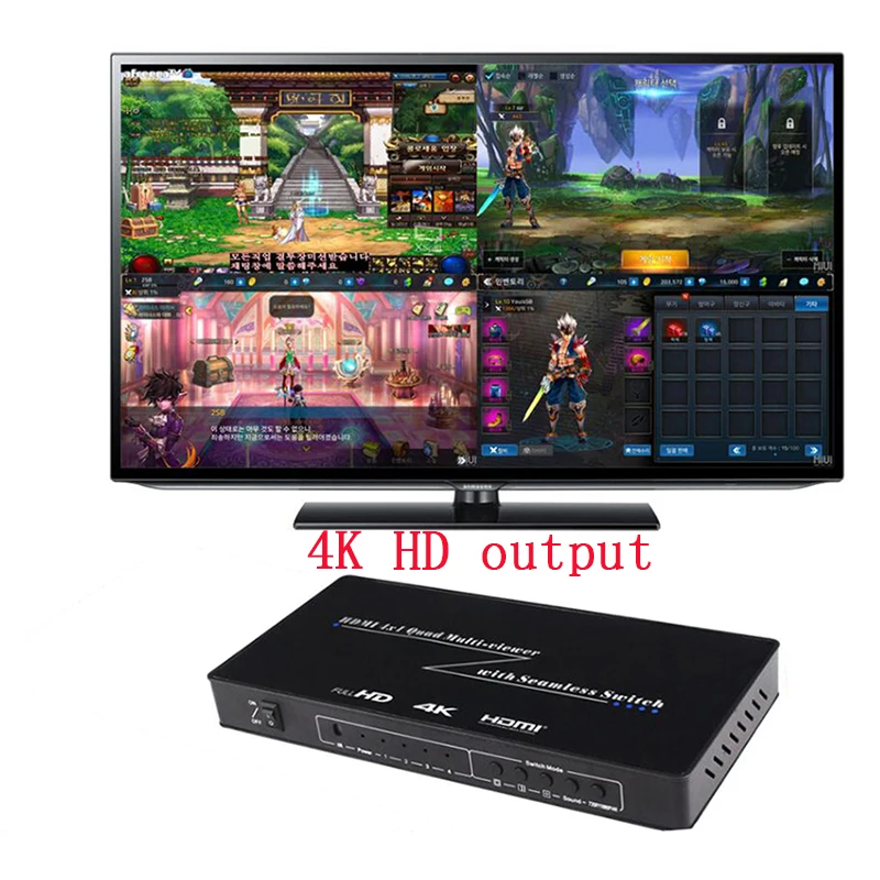 HDMI 4x1 Quad Multi-viewer Экран в режиме реального времени Multiviewerwith бесшовные коммутатор