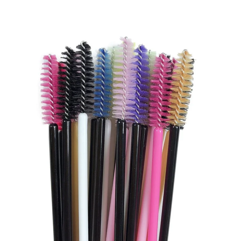 

Disposable Eyelash Brush 50pcs Eyelash Comb Eyebrow Trimming Brush Spiral Cream Stick Makeup Brush Beauty Tool