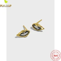 18k gold 4a blue zircon stud earrings for women 925 sterling silver fine jewelry luxury water droplets small earings