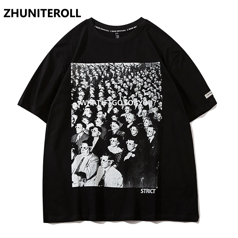 

2021 Tshirts Harajuku Funny Cinema Print T-Shirts Loose Streetwear Fashion Hip Hop Casual Tees Summer Short Sleeve Oversize Tops