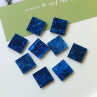 10pcs new oil painting starry sky square patch diy acrylic accessories hand made earrings hair accessories headwear accessories