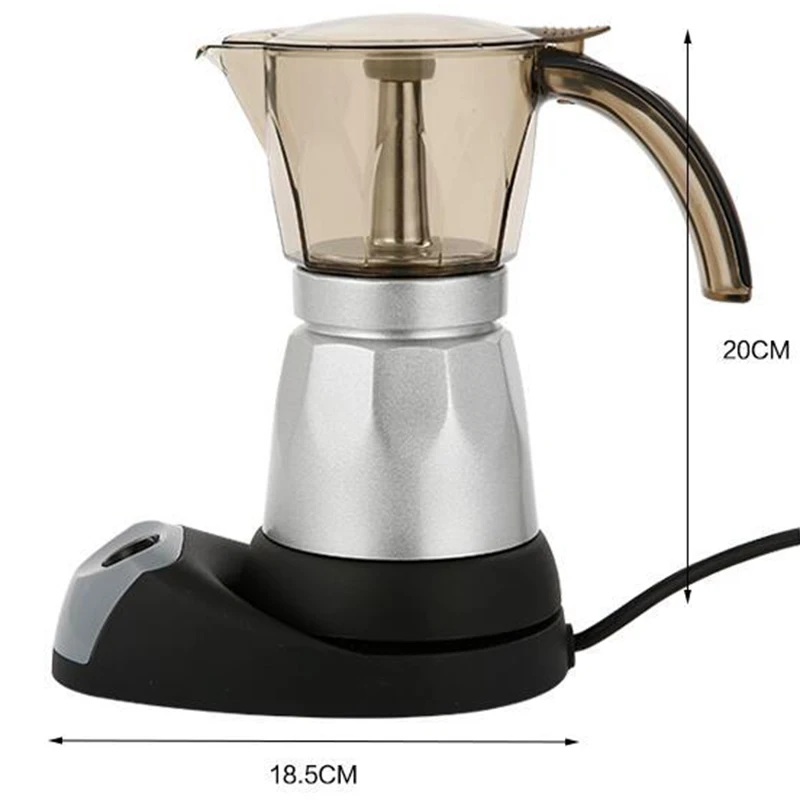 

480W 220V Espresso Italian Mocha Maker Coffee Percolators Electric Moka Pot Eu Plug