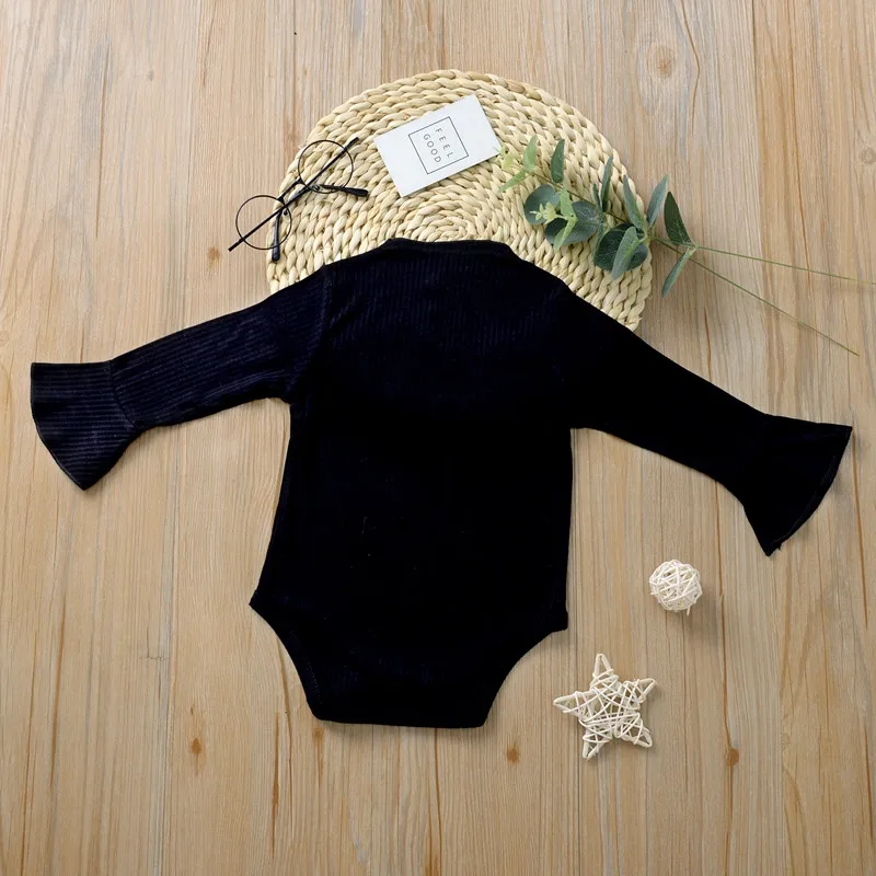 Одежда для новорожденных девочек детский комбинезон с рукавами-колокольчиками