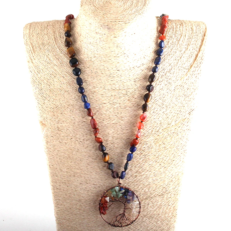 MD модные ювелирные изделия бохо разные формы натуральные камни Радужный круг