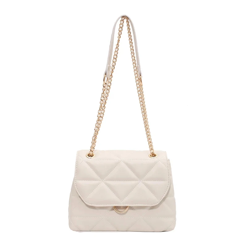 

Embroidery Thread Small Shoulder Bag PU Leather Crossbody Bags for Women 2021 Branded Women's Handbag Ladies Chain Messenger Bag