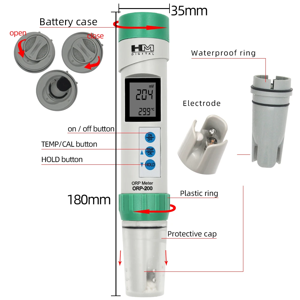 HM COM-80/100/200/300/360 цифровой прибор для измерения уровня pH TDS метр Температура тестер