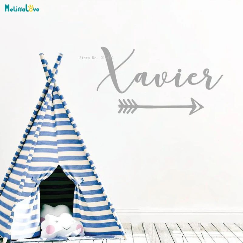 Супергероя Имя стены Стикеры пользовательские детские Спальня