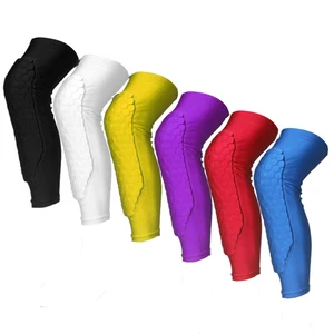 Новые длинные баскетбольные наколенники с сотовой структурой, губчатый наколенник для защиты от столкновений, фиксатор для голени, фиксатор для бега, гетры с пользовательским логотипом