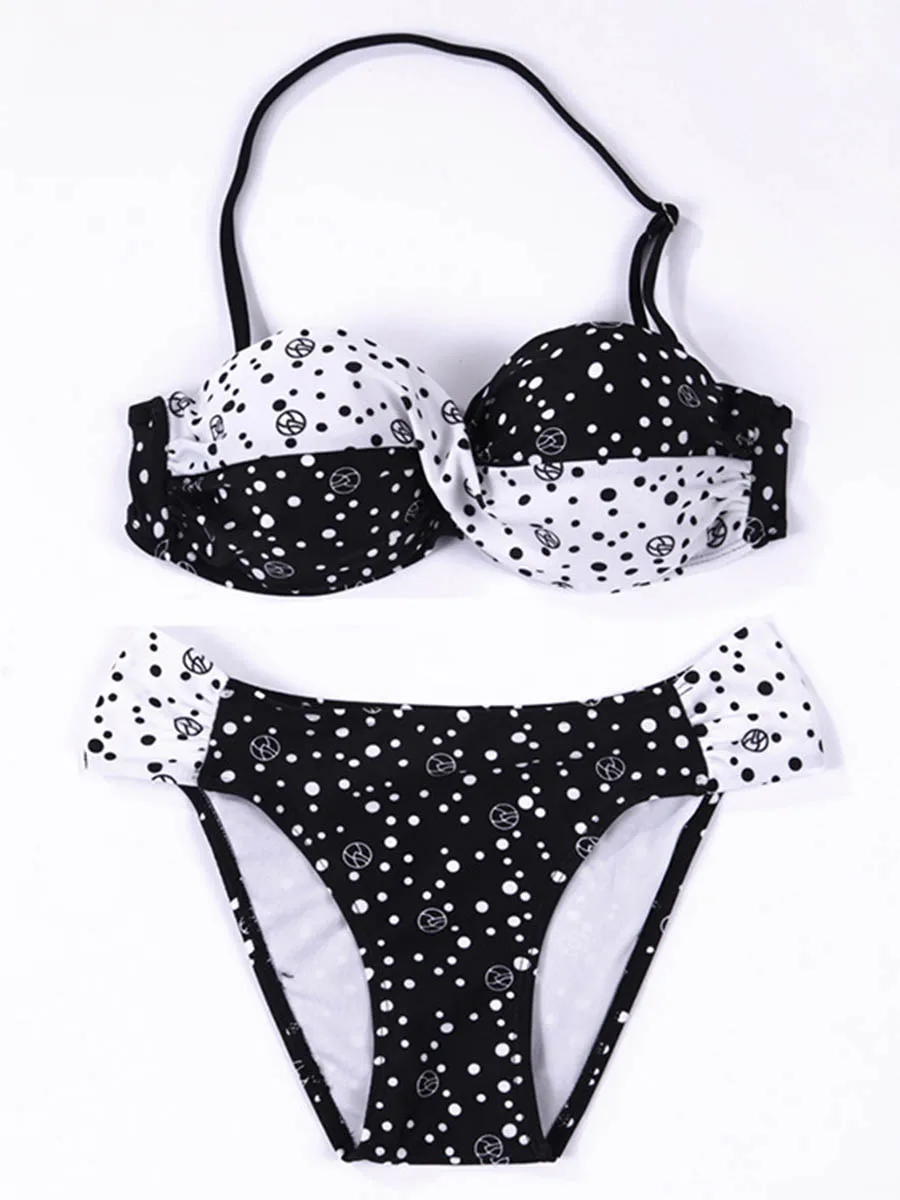 

Сексуальное бикини в горошек 2021, комплект бикини пуш-ап, купальник без бретелек, женский микро купальник, женское бикини, пляжные комплекты ...