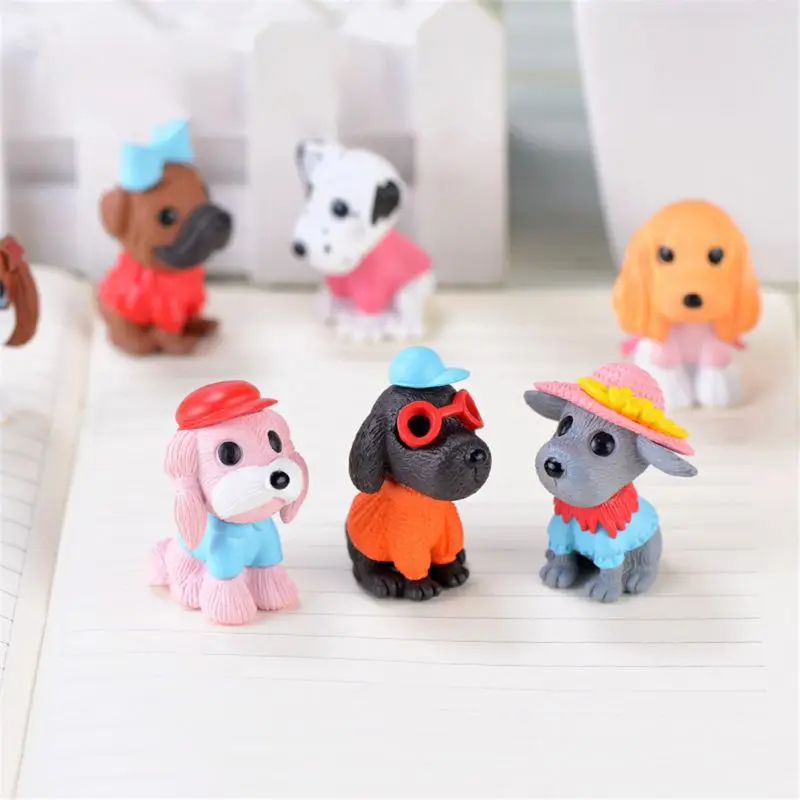 

8pcs Miniature Ornament Fashion Dog Set Decor Fairy Garden Decorations for Home