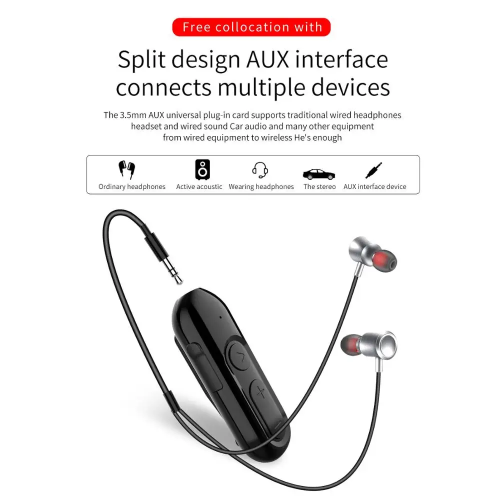 Wireless Adapter Bluetooth Transmitter Receiver 3.5mm Receptor For Car Audio Speakers Kit TV Speaker Earphone Phone | Электроника