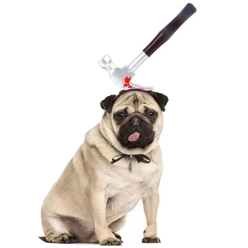 

Pet Dog Cat Christmas Halloween Headdresses Headgear Horrible Cosplay Dressing Up Props Funny Party Costume Headband Pet Supplie