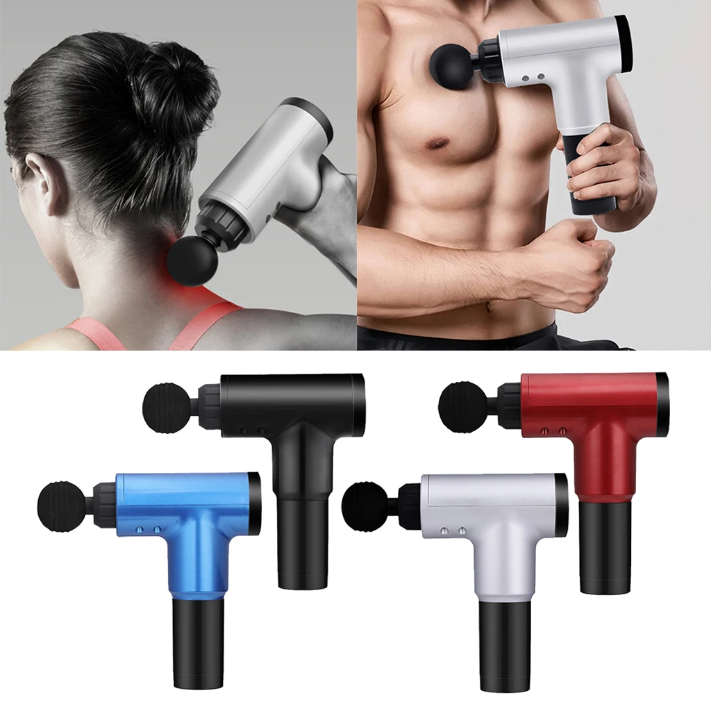

Массажный пистолет 6 скоростей, перезаряжаемый ручной массажер для глубоких тканей, перезаряжаемый ручной массажный пистолет для тела с 4 м...