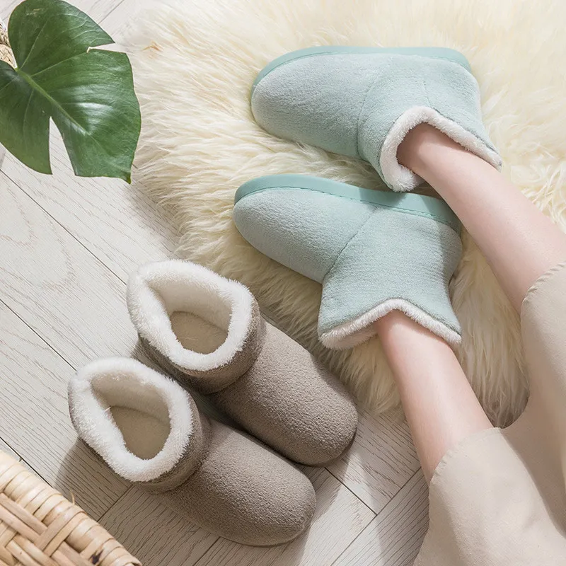 

Women Ankle Boots Japanese Fresh Platform Comfortable Snow Boots Plus Velvet Warm Ladies Cotton Shoes Leisure