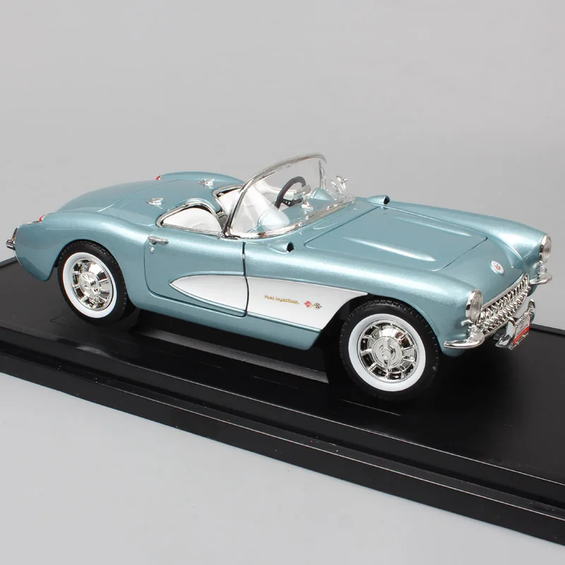 

1/18 Scale Yat Ming Old Vintage 1957 Chevrolet Corvette C1 Convertible Metal Diecast Model Vette Car Toys Chevy Replica Vehicles