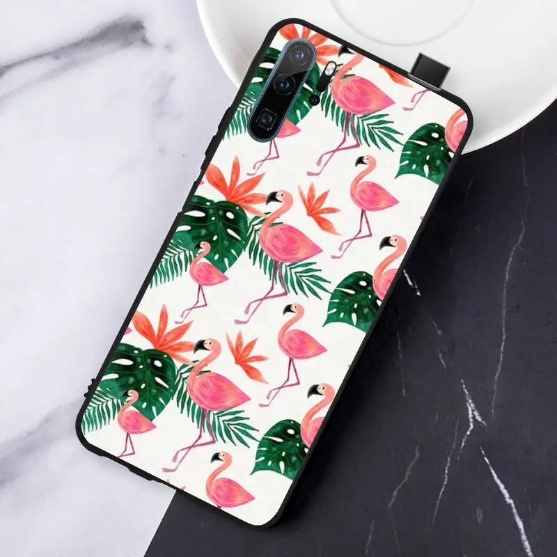 

Flamingo cartoon animal leave Phone Case For Huawei honor Mate P 10 20 30 40 Pro 10i 9 10 20 8 x Lite