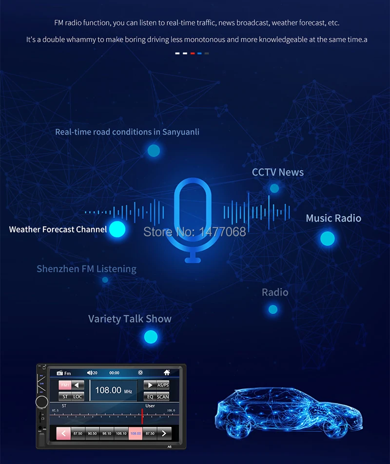 Автомагнитола 2 Din Mirror Link аудио видео MP5 плеер Bluetooth Handsfree A2DP USB TF Aux стерео система 7 дюймов головное устройство PHYEE A6