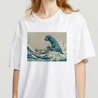 2021 summer great guardian wave t shirt women aesthetic cute japanese short sleeve vintage anime tshirt kawaii t shirt