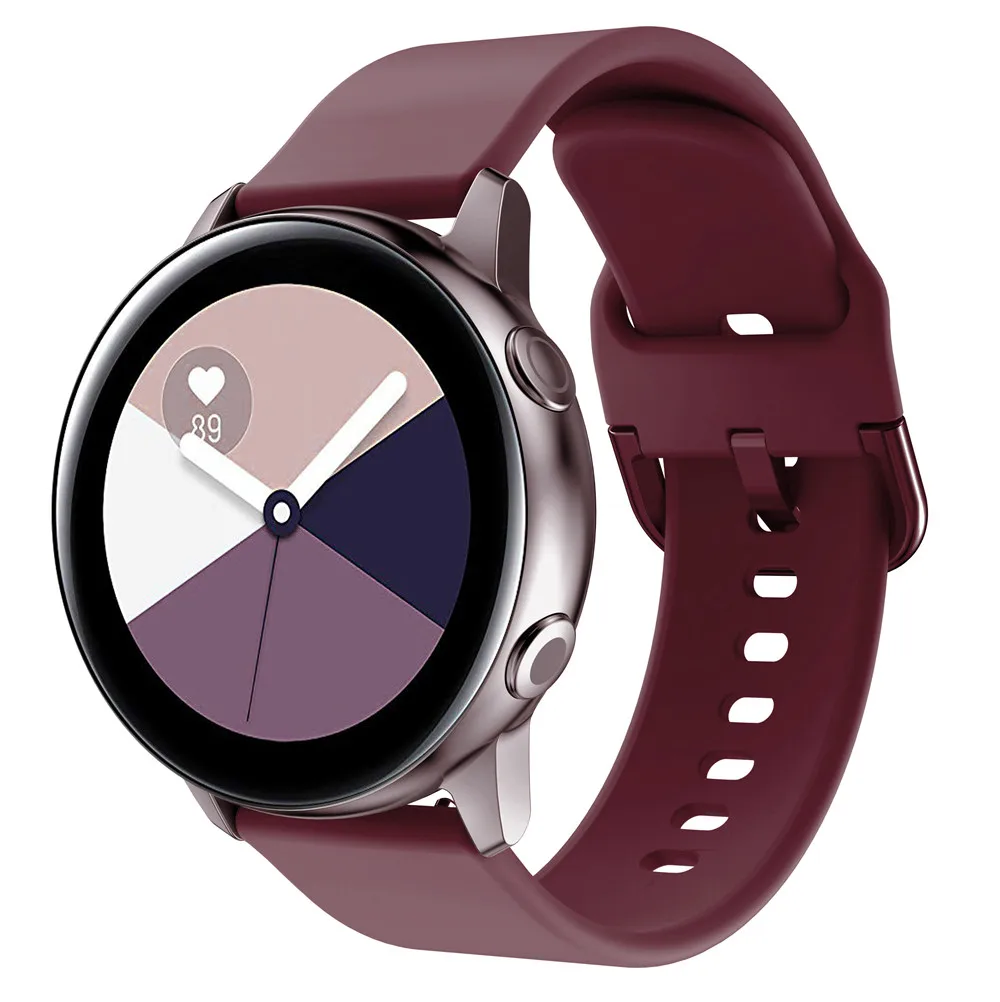 Ремешок для часов 20 мм Samsung Galaxy watch Active 2/42 мм/3 41 мм/Gear S2/спортивный силиконовый