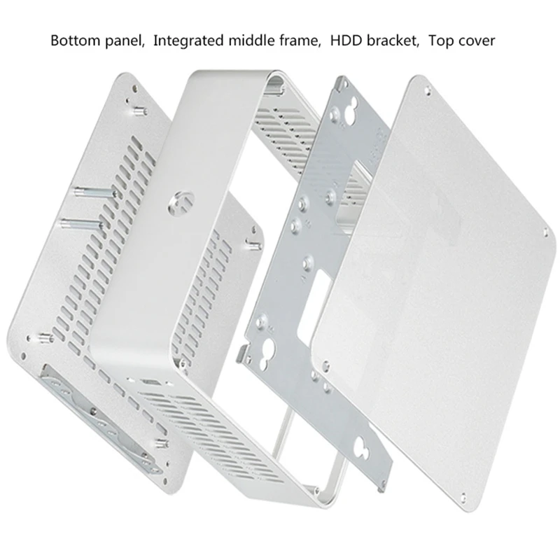 H60 шасси для HTPC компьютерный чехол Mini ITx o горизонтальный алюминиевый сплав