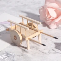 112 mini cute dollhouse miniature wooden simulation pulling cart handcart model accessories toys