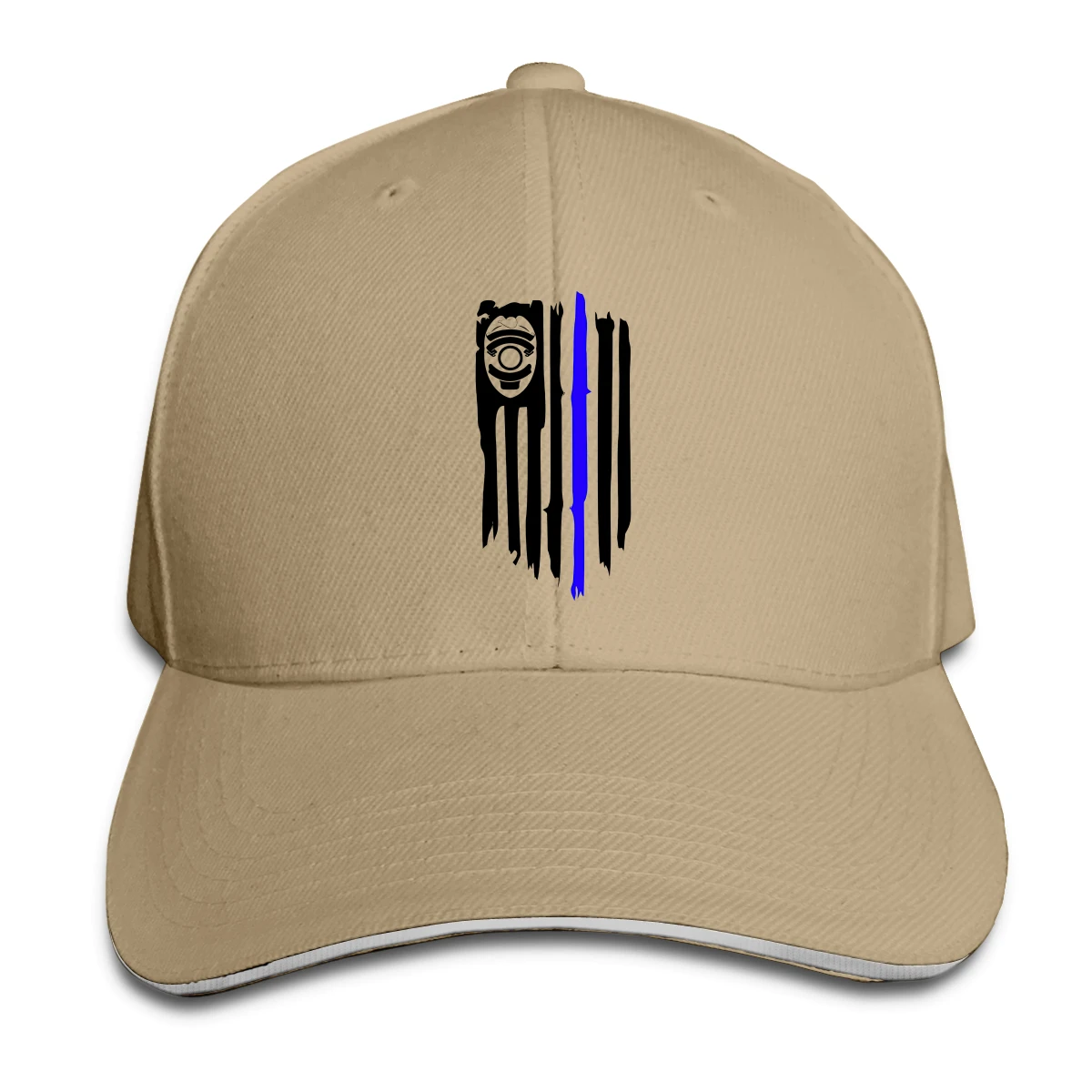

THIN BLUE LINE AMERICAN FLAG SHIELD T men's womans Fashionable breathable Baseball Cap