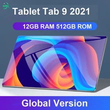 Tablets Tab 9 10.1 Inch 12GB RAM 512GB ROM Tablets 10 Core Tablet Android 11.0 GPS 8800 mAh Dual SIM Phone Call 5G Tablette PC
