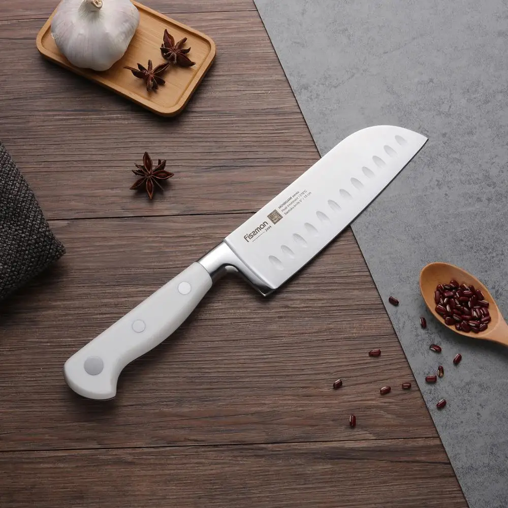 Кухонный нож FISSMAN Germen из стали, серия MONOGAMI, нож для нарезки сыра Santoku, обвалочный нож для очистки сыра